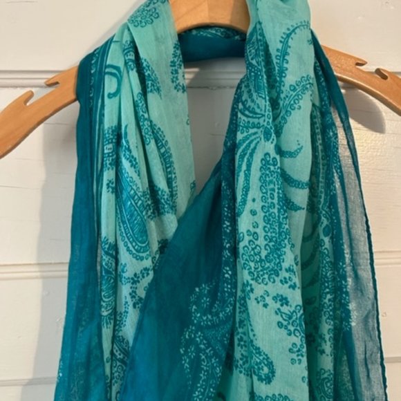 Anthropologie Turquoise Scarf - Picture 1 of 3